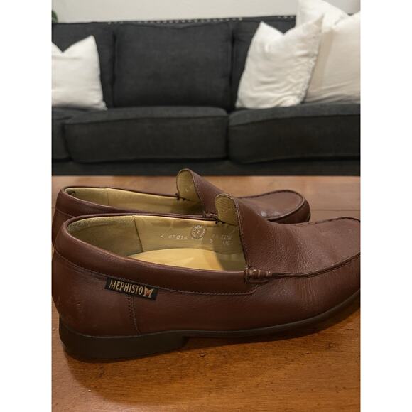 Mephisto Edlef Cool-Air Genuine Leather Loafers Hazelnut Brown Men's 9